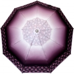 Яркий сиреневый зонт, Три Слона женский, полный автомат, 3 сл.,арт.3993-5